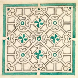 Layout for en hage med blomsterformede blomsterbed, 1600-tallet.