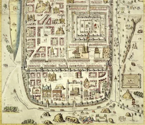 Kart over Jerusalem og området rundt, fra 
