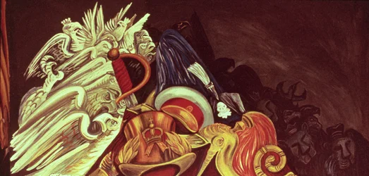 Dekorativt panel, fra The Epic of American Civilization