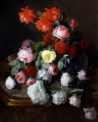 Stilleben av blomster