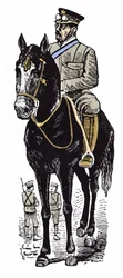 Den meksikanske revolusjonen (1910–1920): Portrett av viktoriansk gartner (1854–1916). Xylografi av Jose Guadalupe Inn (1852-1913).