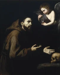 Frans av Assisi og engelen med vannflasken, 1636-1637
