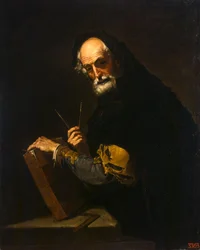 Filosof med en bok, et kompass og goniometer, 1630