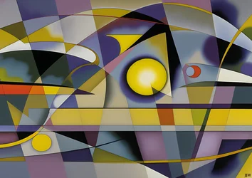 abstrakt sølv-gul_kurve 9