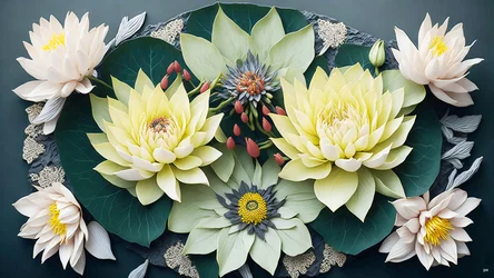 mandala: vannliljer elementer_02
