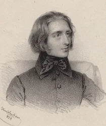 Portrett av komponisten Franz Liszt 1811-1886, 1838.