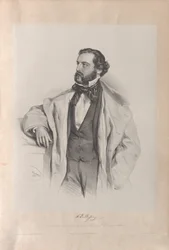 Portrett av operasangeren Achille De Bassini 1819-1881, 1854.