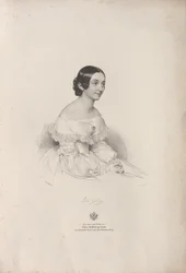 Portrett av operasangerinnen Rita Gabussi 1810-1891, 1840.