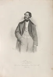 Portrett av danseren, koreografen og ballettmesteren Paul Taglioni 1808-1884, 1856.