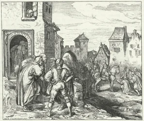 Gustav Adolphus fra Sverige på vei inn i München, 1632