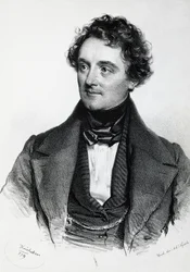 Portrett av Johann Nepomuk Eduard Ambrosius Nestroy (Wien