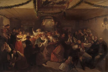 En bryllupsfest fra Vingåker, 1857