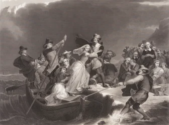 Pilegrimene lander ved Plymouth Rock i 1620