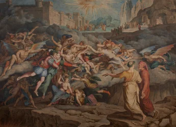 Dante og Vergil i helvetes andre krets, 1823.