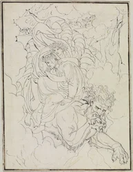 Dante og Vergil på Geryons rygg (Dante, Inferno, sang 17, vers 94)