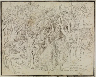 Dante og Vergil i selvmordernes skog (Dantes Inferno, sang 13)