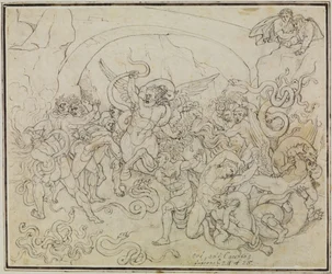 Tyvenes straff i slangenes og dragenes dal (Dantes Inferno, sang 25, V 17)