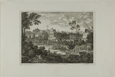Ruinene av Cæsarnes palass, plate 18 fra Die Römische Ansichten