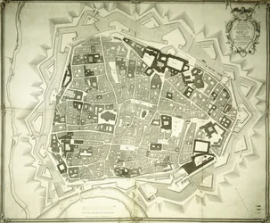 En gravert plan av Wien, 1770
