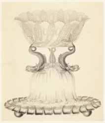 Design for en sølv- og krystallkompott