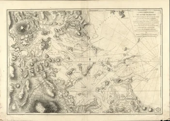 Et spesielt kart over havnen i Boston, som viser sondene, sandstengene, steinene, amaien og andre retninger som er nyttige i navigasjon.