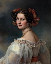 Portrett av Augustine-maleri av Joseph Karl Stieler (1781-1858) München fra 1800-tallet. Chateau De Nymphenburg