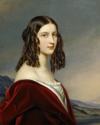 Portrett av Friederike Von Freiin Gumpenberg
