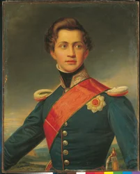 Portrett av Othon som ung mann (olje på lerret)
