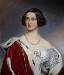 Portrett av prinsesse Mary av Preussen (1825-1889) Maleri av Joseph Karl Stieler (1781-1858) (ec.all.) München fra 1800-tallet. Chateau De Nymphenburg