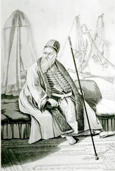 Portrett av Ali Pasha av Yannina, gravert av Robert Havell, 1822