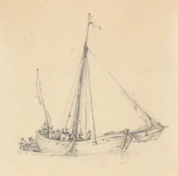 Single Ketch, Bow Forward; Robåt bak