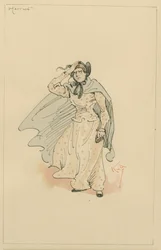 Miss Harriet Carker, ca. 1920-tallet (penn og blekk med wc på papir)