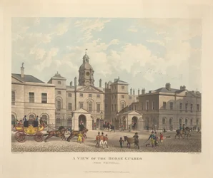 En utsikt over hestevakter fra Whitehall