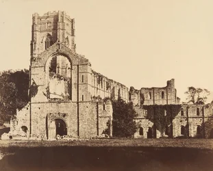 Fountains Abbey. General Western Front, 1850-tallet.