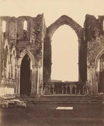 Fountains Abbey. The Chapel of the Nine Alters, Interiør, 1850-tallet.