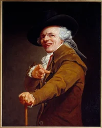 Kunstnerens selvportrett med et hånlig ansikt, 1802, 0,91 x 0,72 m, Louvre-museet, Paris