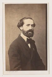 Portret van de schilder Joseph Bellemans, halvfigur Antwerpen skole. Portretter biografier visittkort. Collection Dupont (serietittel)