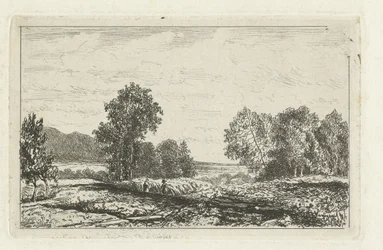 Landskap med to figurer