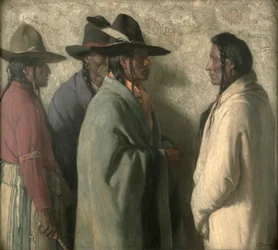 Unge høvdingers oppdrag, ca. 1919 (olje på lerret)