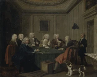 A Club of Gentlemen, ca. 1730 (olje på lerret)