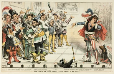Scene fra den nye nasjonale operetten, fra Puck