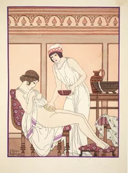 Sponge Bath, illustrasjon fra 'The Works of Hippocrates', 1934