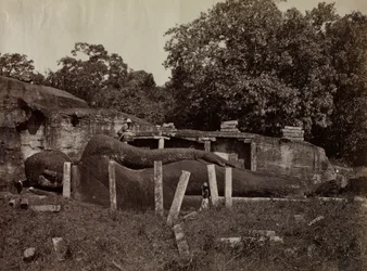 Paranirvana fra Buddha, Gal Vihara, Polonnaruwa, Ceylon