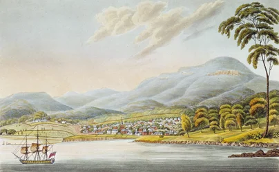 Utsikt over Hobart Town, 1824