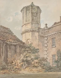 Brooke House, Hackney, London. Dr. Monros private asyl, ca. 1794 (blyant og akvarell på papir)