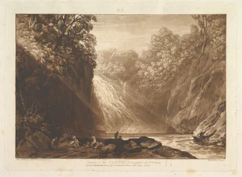 Tegning av Clyde Liber Studiorum, del IV, plate 18, 29. mars 1809.