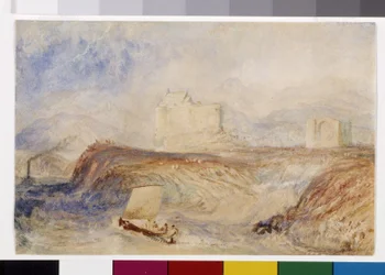 Dunstaffnage (akvarell og gouache på hvitt papir)