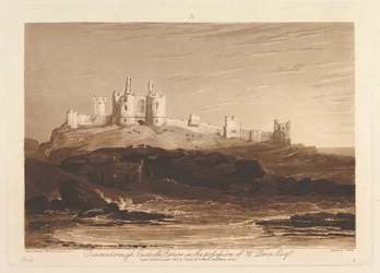 Dunstanborough Castle Liber Studiorum, del III, plate 14, 10. juni 1808.