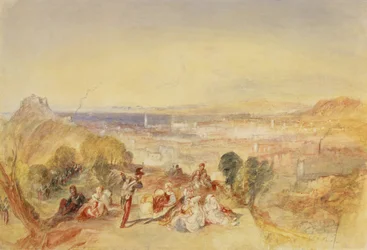 Genova, Italia, ca. 1851 (akvarell på papir)
