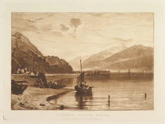 Inverary Pier, Loch Fyne, morgen, del VII, plansje 35 fra «Liber Studiorum»